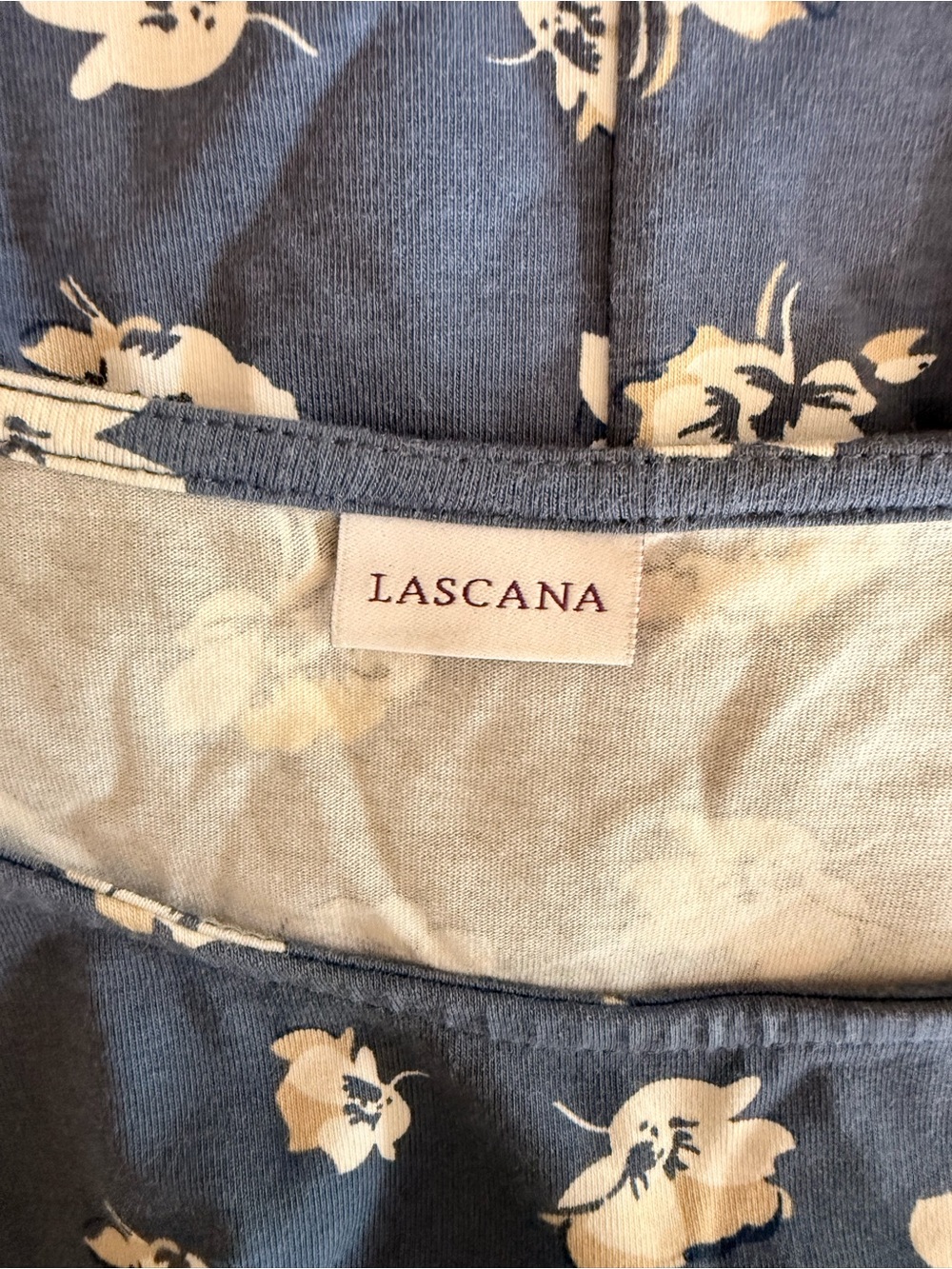 Lascana Floral Fit & Flare Dress Size 14 Blue White Sleeveless - Picture 7 of 8
